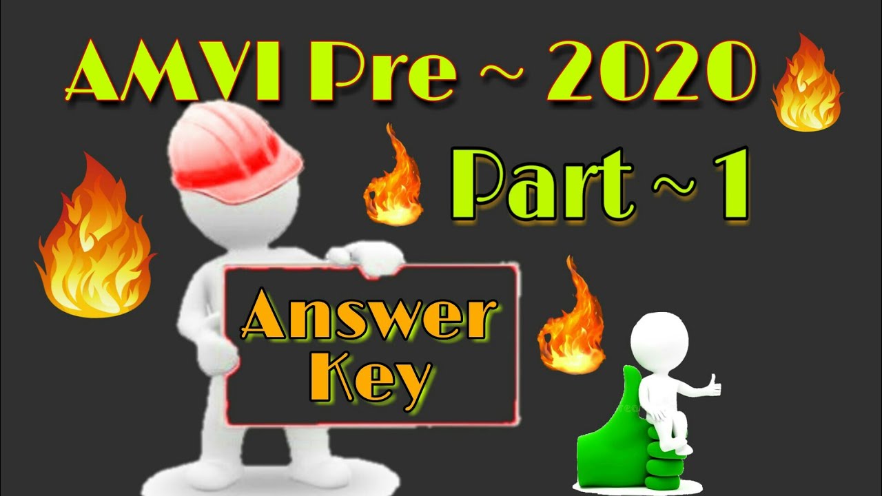 Answer key|AMVI Pre Examination 2020 | Answer key | RTO Pre 2020