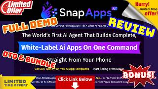 Snap Apps AI DEMO - SnapApps AI OTO & Bundle Deal Review - Exclusive Bonus by Dr Amit Pareek screenshot 2