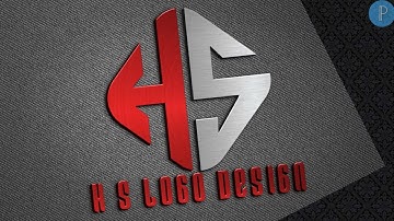 H S Professional 3D Logo Design Tutorial | Pixellab Logo Design