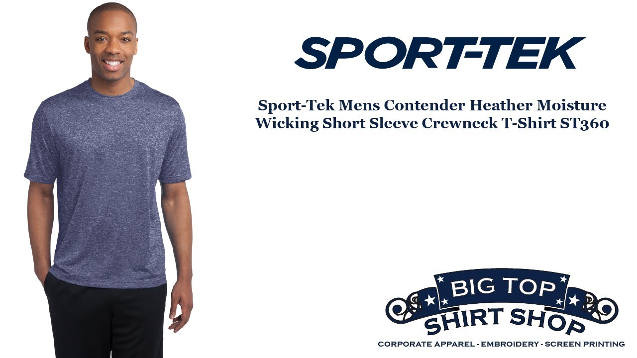 ST Sportswear Men's Heather Moisture Wicking T-Shirt – Workout, Running, Gym – S To 4XL
