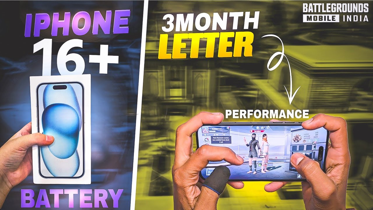 Тест производительности iPhone 16 Plus в играх BGMI: спустя 3 месяца! 😱 (Батарея и производительн...
