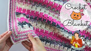 Crochet Cat Blanket / Beginner Friendly Tutorial