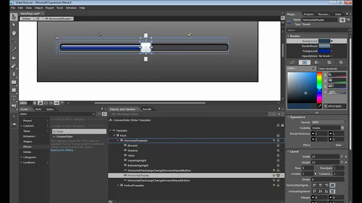 How to style a Silverlight slider to resemble a Windows Media Player volume control