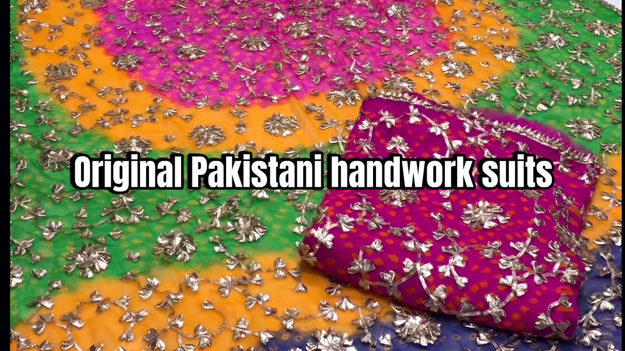 Original Pakistani gotta Patti suit | eid collection | pure cotton Maria b suits | Jaipuri suits