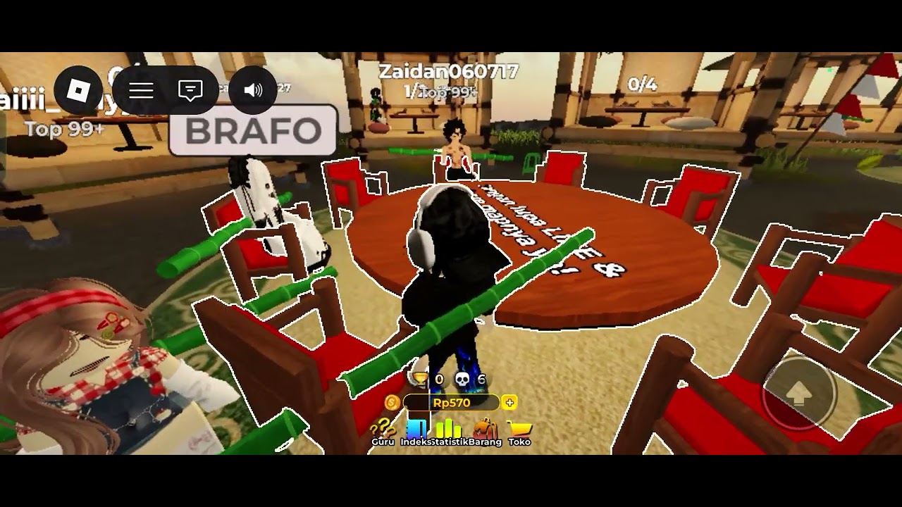 Bermain sambung kata. 