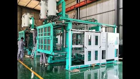 SMED Shape moulding machine with robot arm to pick and stack products