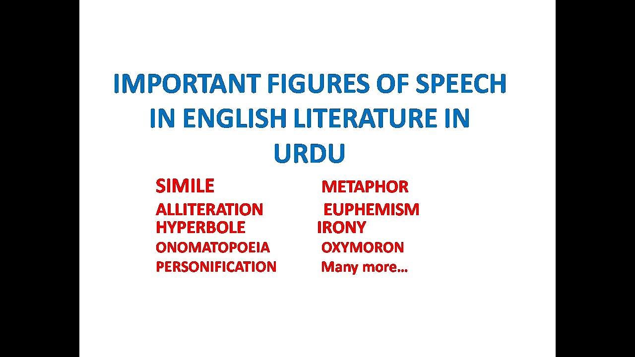 Figures of Speech in English Literature In Hindi or Urdu Simile