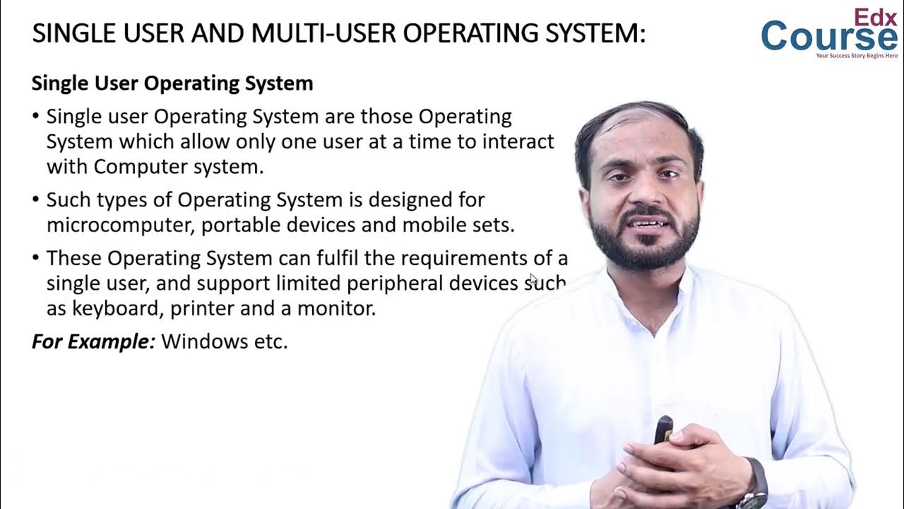 3 Explain Single user and Multi user Operating System - YouTube
