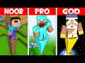 WHICH HIGHEST BLOCK TOWER is BETTER DIRT vs DIAMOND vs GOLD in Minecraft NOOB vs PRO vs GOD?