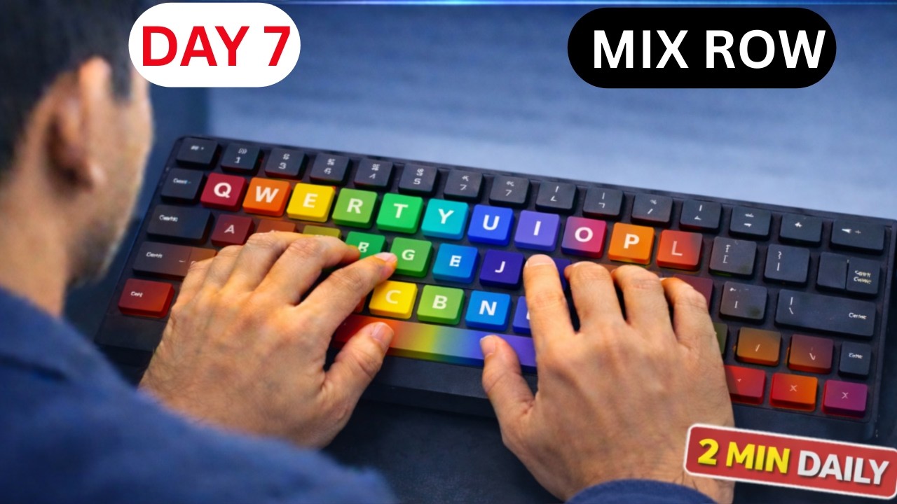 English Typing Course Day 7 | Free Lessons in Hindi | Touch Typing ...
