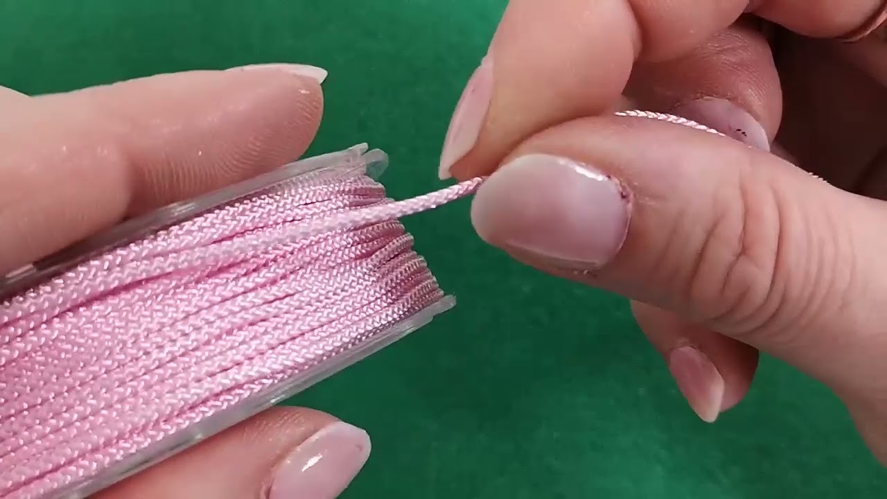 Pale Pink Nylon Braided String Cord 18M Spool 1.5mm Thick Y17670