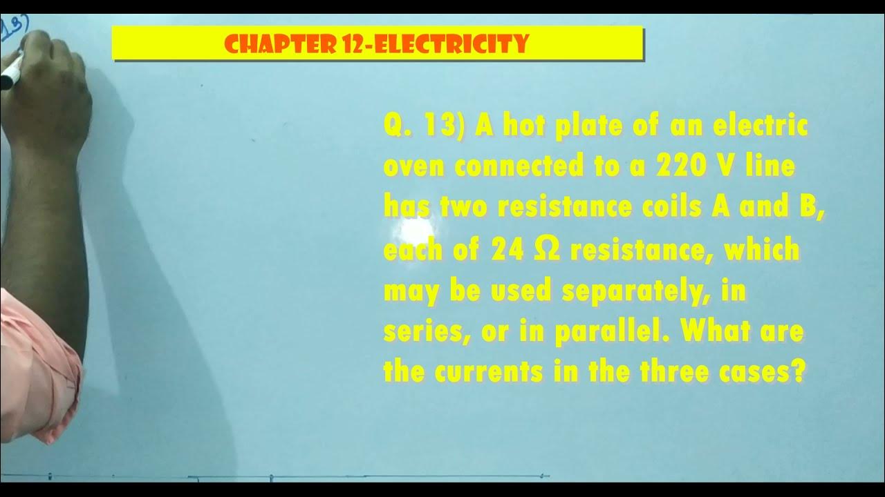 A hot plate of an electric oven connected to a 220 V line has two