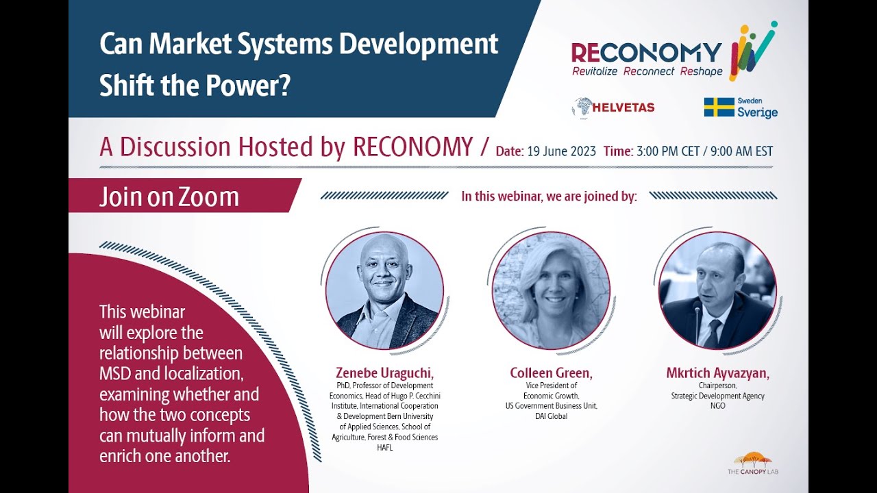 Can Market Systems Development Shift the Power? A Discussion Hosted by RECONOMY
