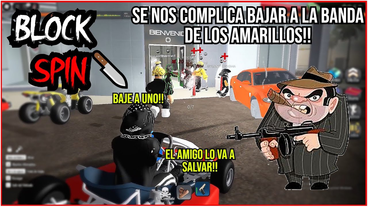 🔥APERTURA DE CAJAS Y⚠️NOS ENFRENTAMOS CONTRA LA BANDA DE LOS AMRILLOS!!⚠️BlockSpin 🔪 ROBLOX