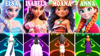 Frozen Elsa Vs Encanto Isabela Vs Moana Vs Anna - Tiles Hop! Let It Go | What Else Can I Do