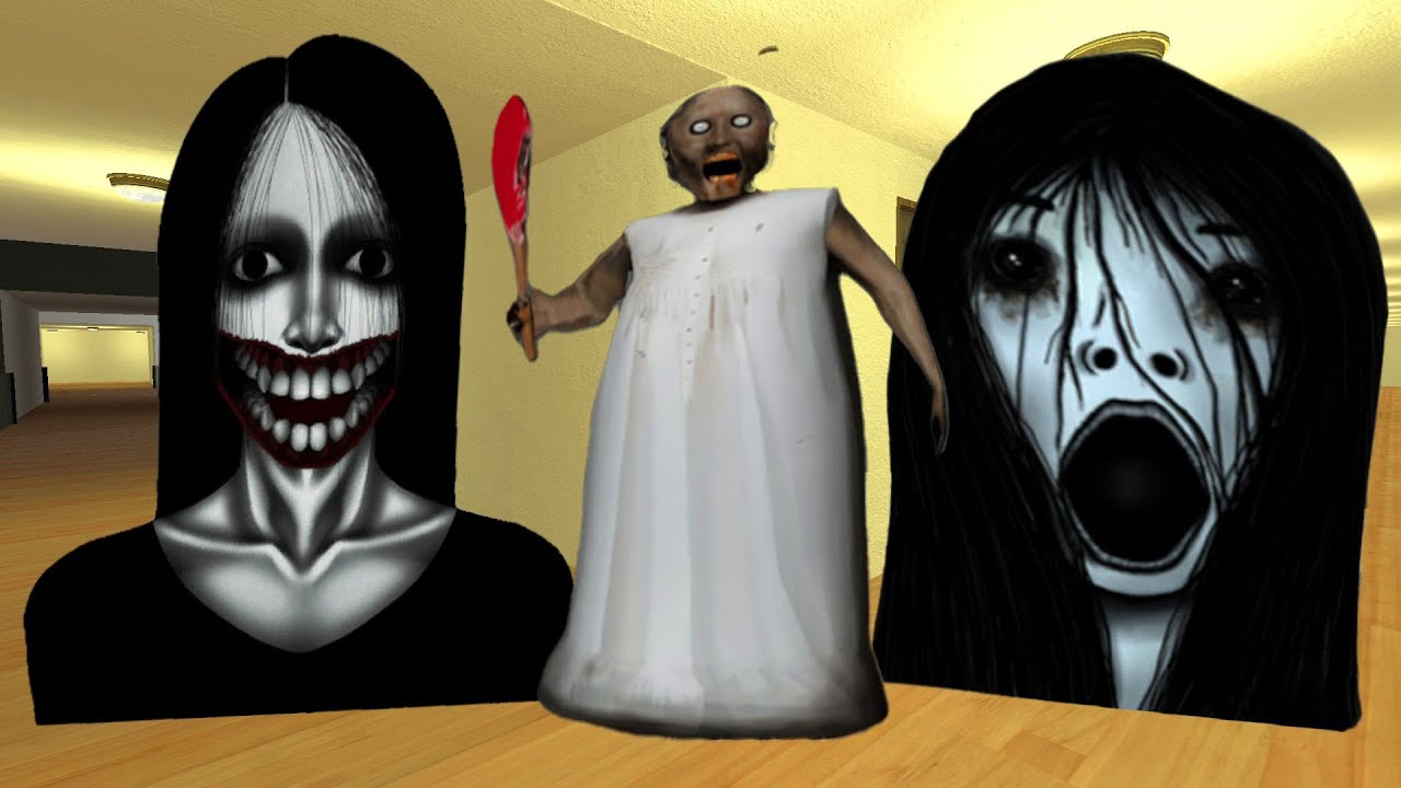 Granny, Kuchisake Onna And Kayako Saeki Nextbot in The Hole Nextbot Gmod