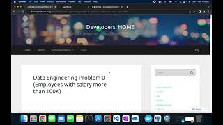 Data Engineering Problem 0 (Employees with salary more than 100K) PostgreSQL | PySpark | Spark SQL