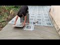 Construction Workers Small Outdoor Playground Using Traditional Antique Patterned Ceramic Tiles