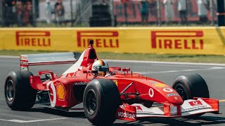 Sebastian Vettel on Michael Schumacher Ferrari F2002 in Monza Grand Prix Italy F1 2026
