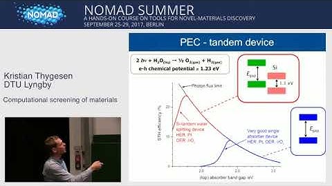 20： Kristian Thygesen   Computational screening of materials