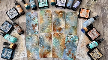 Lifting Technique with Layering Stencils and Distress Inks