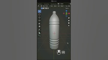 Blender Tutorial : Make a 3D Water Bottle in Just 1 Minute