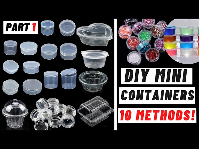 how to my slime container  how to make small containers without