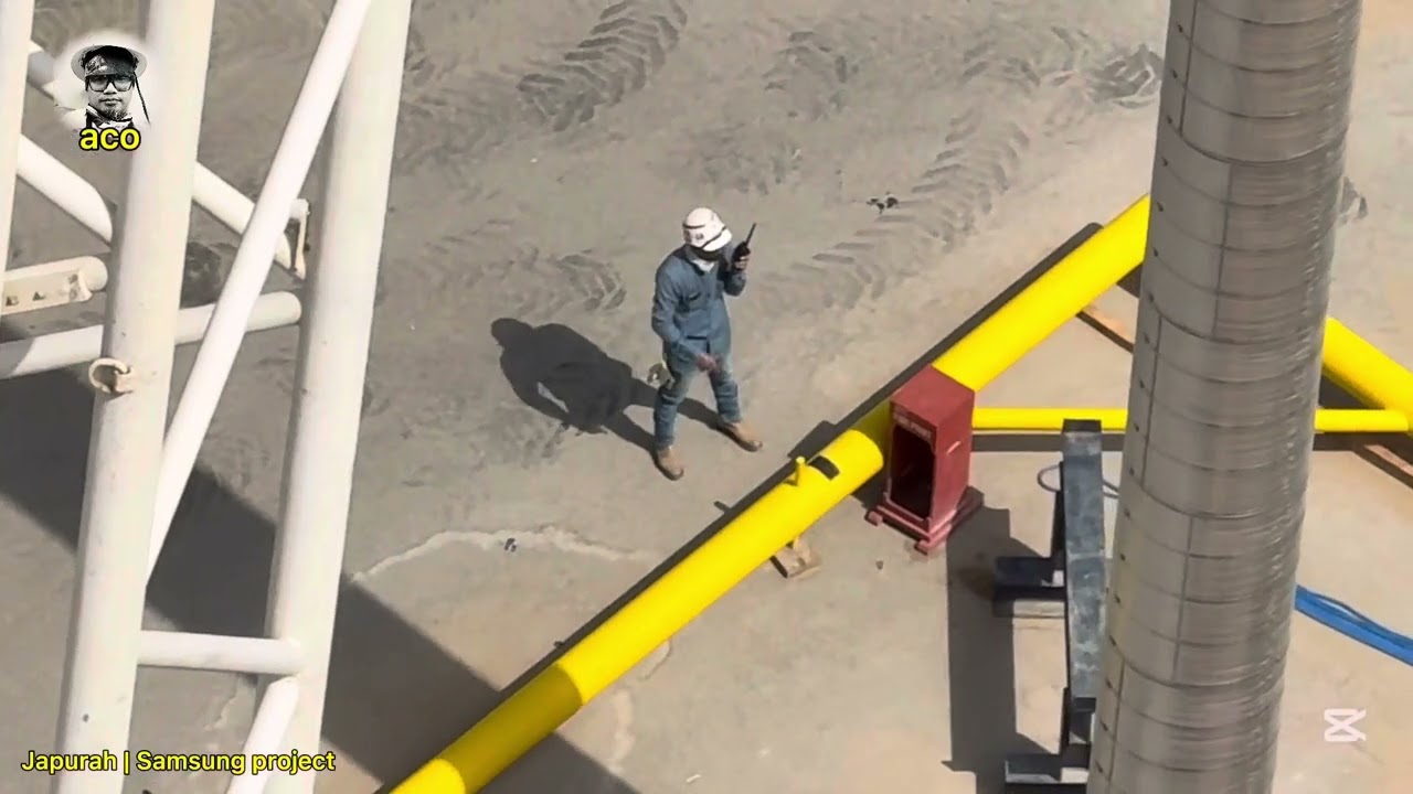 Erection of long pipe with L-bow 40meters | part2 @ japurah samsung project.