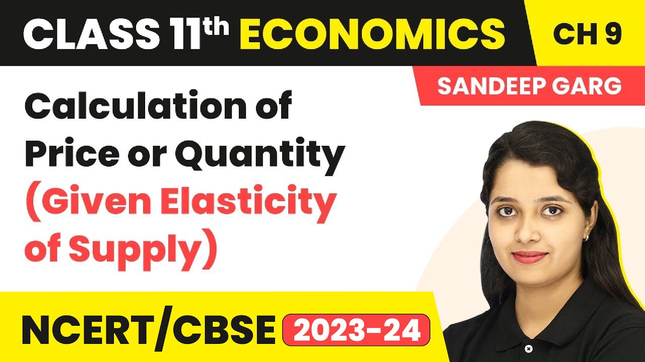 Class 11 Economics Ch 9 Calculation of Price or Quantity (Given