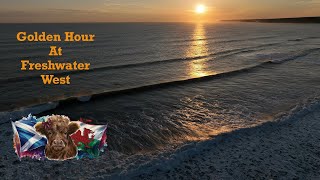 Cinematic Drone Sunset at Freshwater West | Mavic 3 Surf & Ocean Waves (4K) | Travel