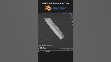 Blender fun and learn - curtains wind animation #3d #blender #tutorial #interiordesign