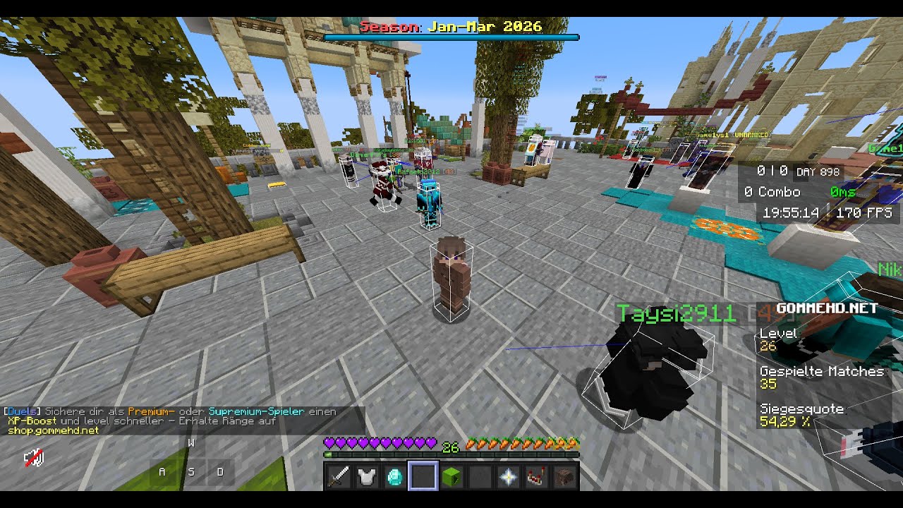 Bisschen Training auf GOMME und MINEMEN!!!!