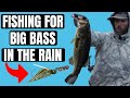 FISHING FOR BASS IN THE RAIN! (MOLIX COMPACT BLADE JIG)