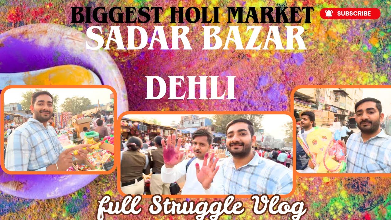 Exploring Holi special Dehli Market (Sadar Bazar) #holispecial #exploringdehlimarket #sadarbazar