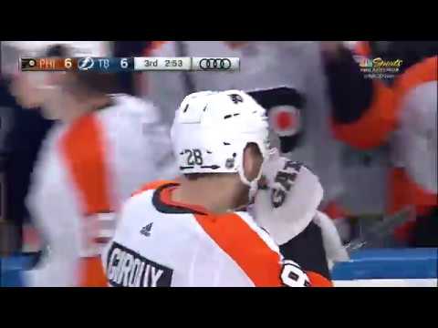 claude giroux goal philadelphia flyers vs tampa bay lightning 3 3 flyers vs tampa bay