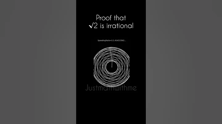 Proof that √2 is irrational #maths #squareroot #shorts #justmathwithme