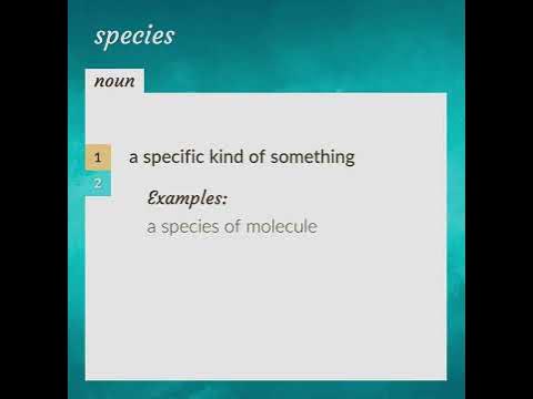 Species | meaning of Species 