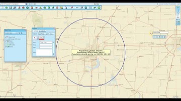 Place a Point - Draw Circle - Export Population | Map Business Online
