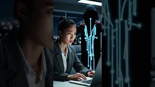 A cinematic realistic video about a social engineering cyber attack.