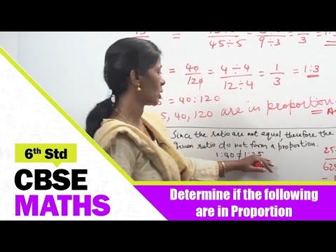 6th Std CBSE Maths Syllabus | Determine if the following are in Proportion | CBSE Maths Part - 134