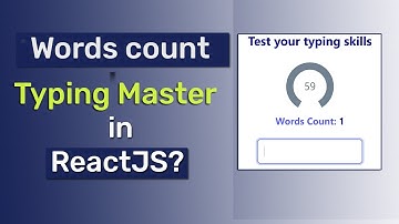 How to build typing master or typing test in reactjs?