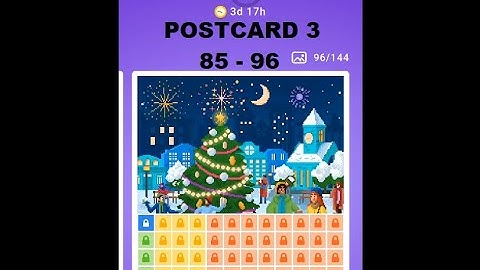 Nonogram New Year 3rd Postcard level 85-96
