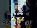 Cop got shut down at her doorstep quick.