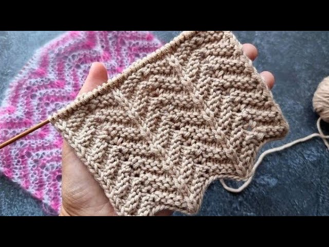 Zigzag Knitting Pattern for Border/Edge,Scarf,Sweater, Jacket