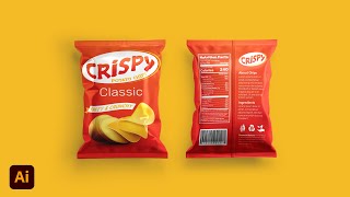 Chips Packaging Design In Adobe Illustrator cc 2022 | Tutorial