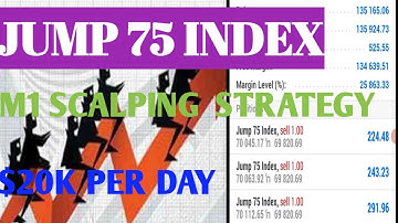 Jump 75 M1 Price Action Scalping Strategy (100%) |  2021. | Flip small Account to +$20K  Per Day