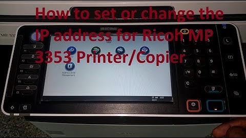 How to Set the IP address | How to Change the IP address for Ricoh MP 3353 Printer/Copier - 2023