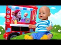 Смешные видео - Куклы БЕБИ БОН и магазин на колёсах! Детские мультики с Baby Born. Игры дочки матери