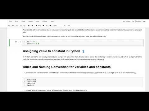 Constants in Python Programming Language