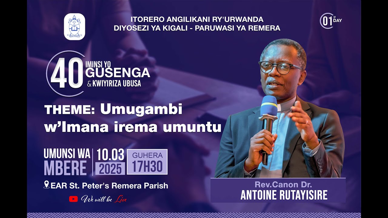 UMUGAMBI W'IMANA IREMA UMUNTU By Rev, Can,Dr. Antoine RUTAYISIRE